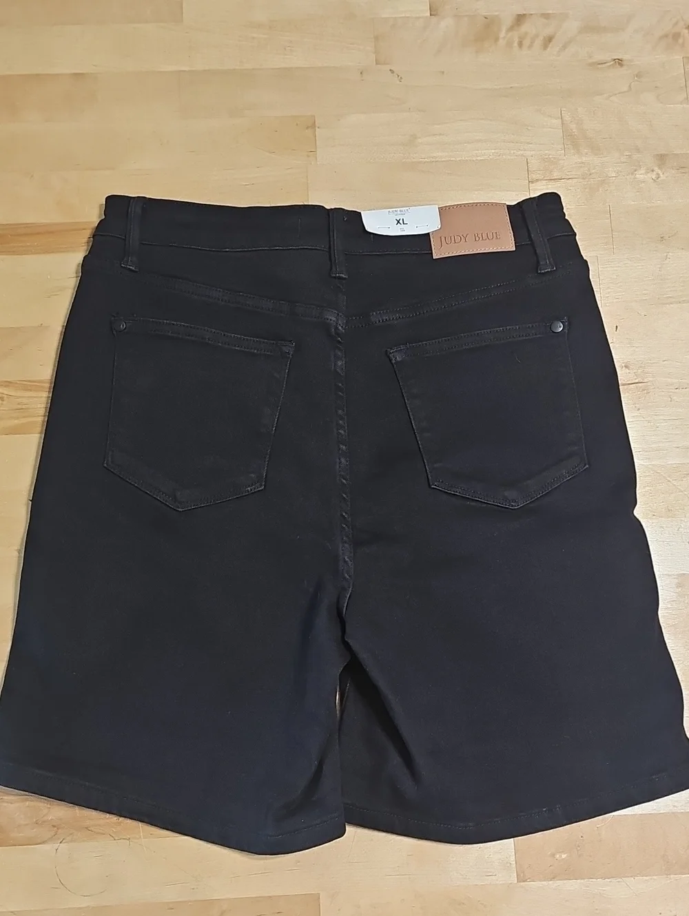 NWT Judy Blue High Waist Tummy Control Black Denim Shorts Size XL